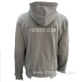 Custom Cotton Patchwork Embroidery Casual Zip Up Hoodie